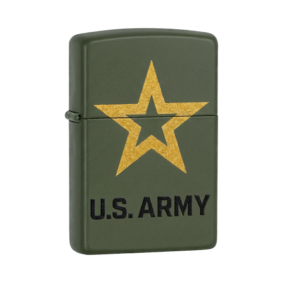 
Zippo Lighter - Green Matte US Army Logo
