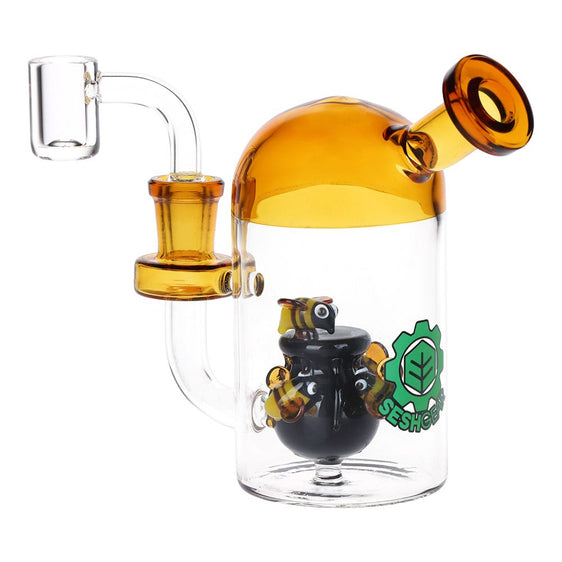 
SeshGear Buzzin' Around the Honey Pot Glass Dab Rig - 5" / 14mm F