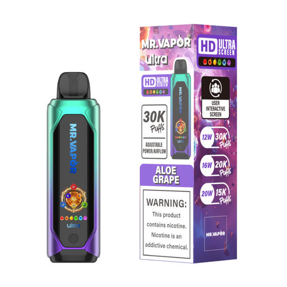 
Mr. Vapor Ultra - 30,000 Puff Disposable Vape - Aloe Grape