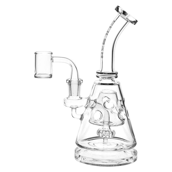 
Pulsar Bent Neck Pyramid Glass Dab Rig - 8" / 14mm F