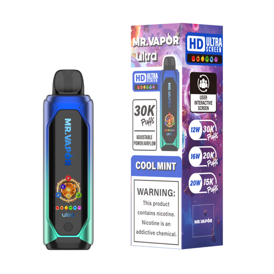 
Mr. Vapor Ultra - 30,000 Puff Disposable Vape - Cool Mint