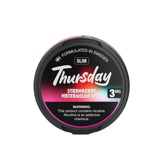 
Thursday Nicotine Pouches Slim - StrawWatermelon Mint 5 Pack