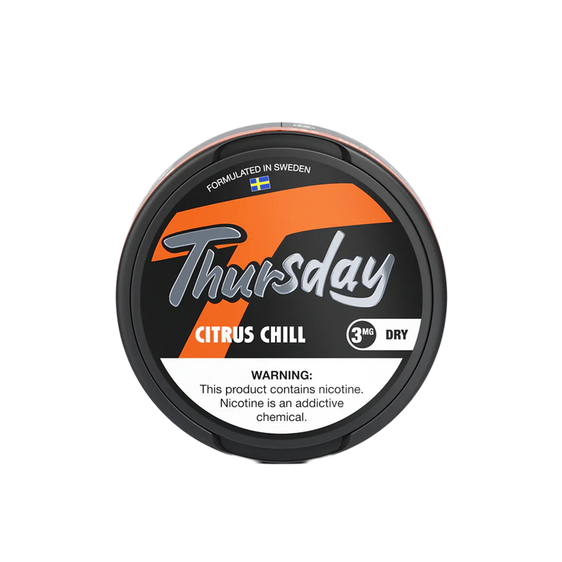 
Thursday Nicotine Pouches Dry - Citrus Chill 5 Pack
