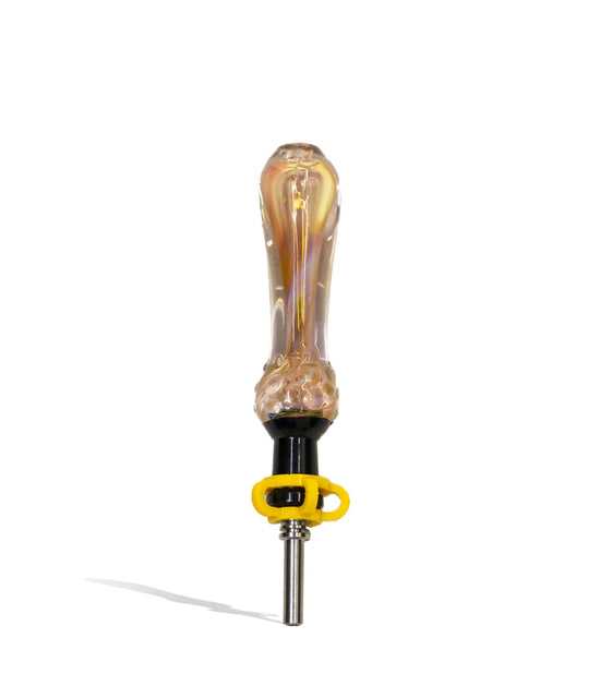Gold Fumed Nectar Collector with Black Top - 10MM Stainless Steel Tip