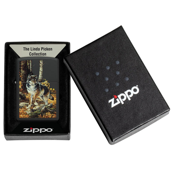 
Zippo Lighter - Wolf in Fall Woods