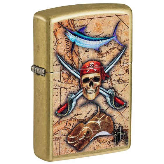 
Zippo Lighter - Guy Harvey Skull & Crossbones