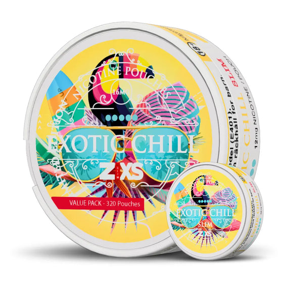 
Zixs Nicotine Pouches Mega Cans Exotic Chill - 320 Pouches 12MG