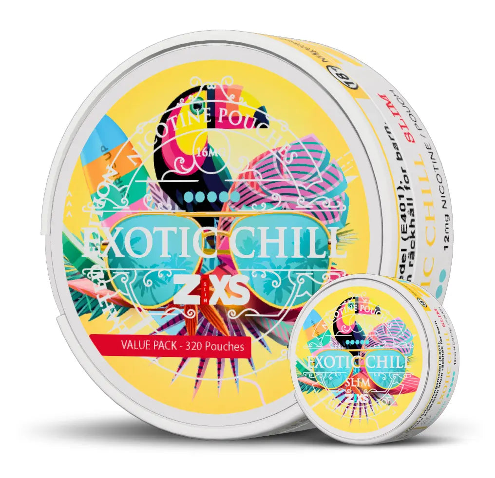 Zixs Exotic Chill Nicotine Pouches Mega Can – 12MG | Lighter USA