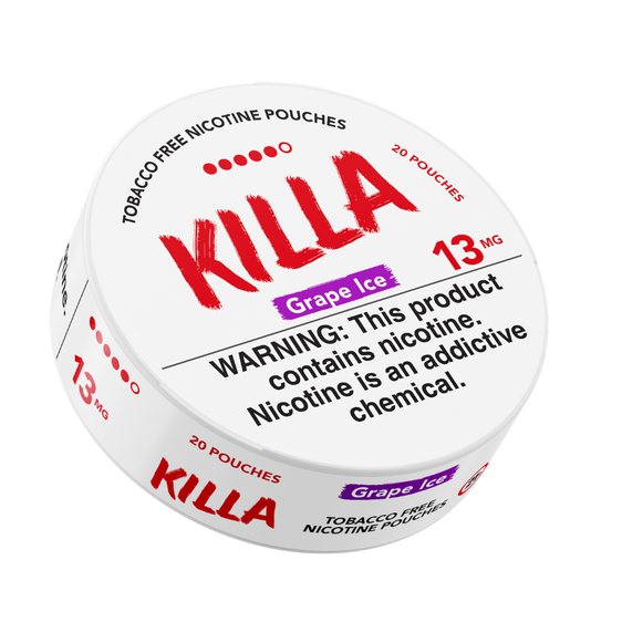 
Killa Grape Ice 13mg Nicotine Pouches (5 Pack)