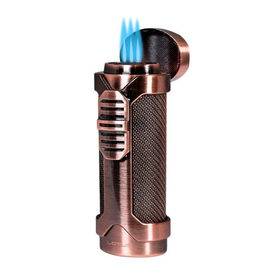 
Lotus Armor Triple Flame Torch Lighter - Copper