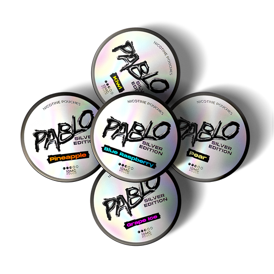 
Pablo Silver Edition Nicotine Pouch Bundle 10mg (5 Pack)