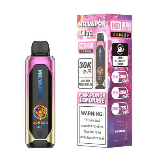 
Mr. Vapor Ultra - 30,000 Puff Disposable Vape - Pink Punch Lemonade