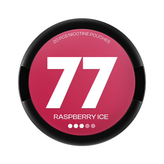 77 Nicotine Pouches Raspberry Ice 10mg - 5 Pack