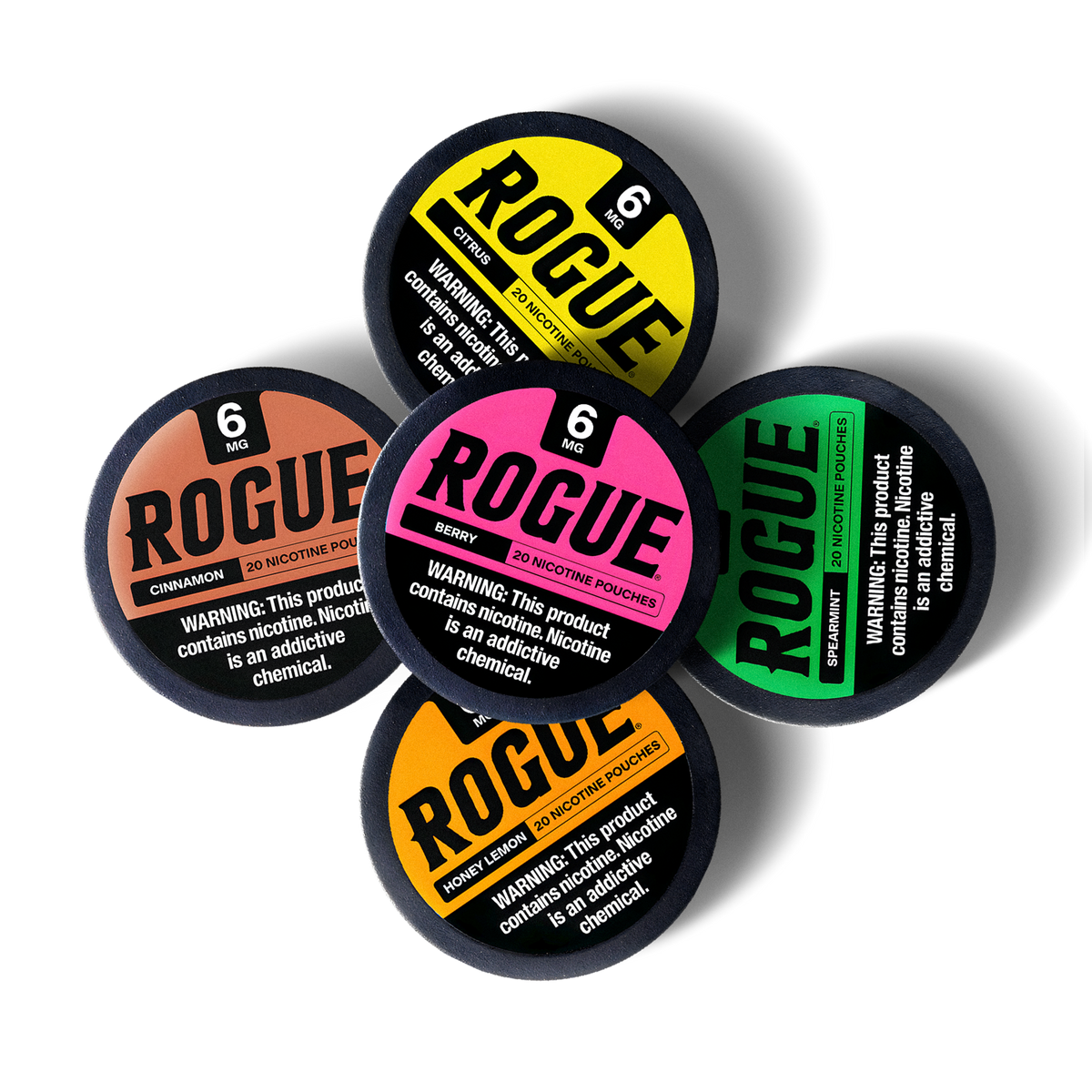 【超激安】⑤Ai SMOKE〜ROGUE ST（10本）+おまけ:PT&WG2本 Rogue 6mg Nicotine Pouch Bundle 5 Pack | Lighter USA