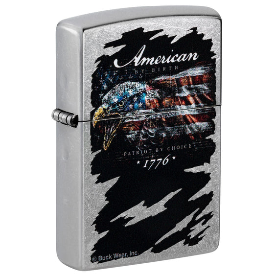 
Zippo Buckwear™ Design Eagle Flag Street Chrome
