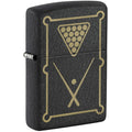 
Zippo Lighter - Billiards Table Design Black Crackle