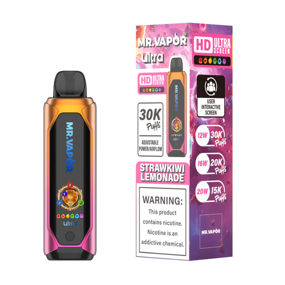 
Mr. Vapor Ultra - 30,000 Puff Disposable Vape - Strawkiwi Lemonade