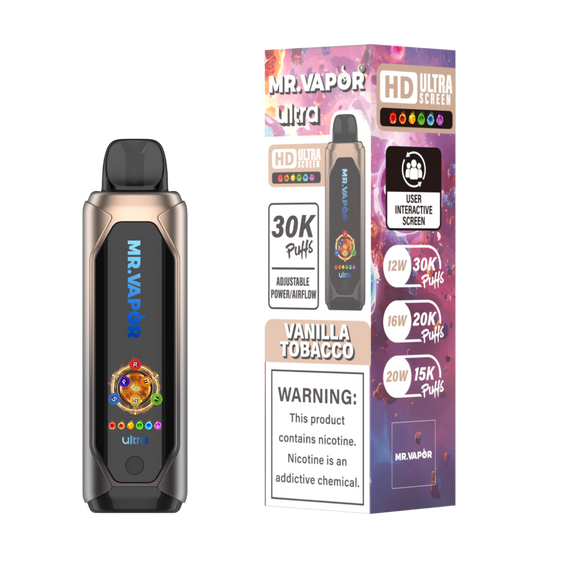 
Mr. Vapor Ultra - 30,000 Puff Disposable Vape - Vanilla Tobacco