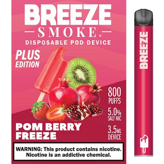 Breeze Smoke Plus - Disposable Pod Device Vape Juice Breeze Smoke Pomegranate Berry Mint  