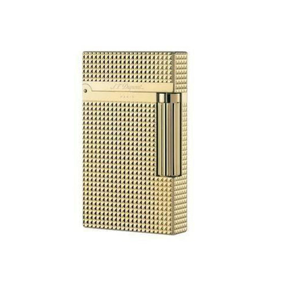 S.T. Dupont Ligne 2 Gold/Brass Finishes Lighter S.T. Dupont Yellow Gold Diamond Head 1.5mm  