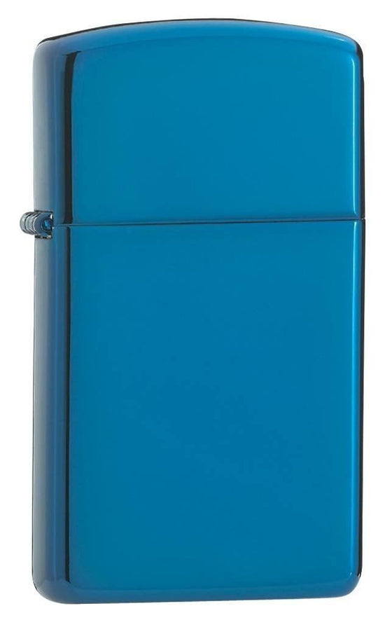 Zippo Lighter - Slim High Polish Blue