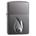Zippo Lighter - Zippo Flame Design Black Ice Zippo Zippo   