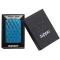 Zippo Lighter - Diamonded Carved High Polish Blue Zippo Zippo   
