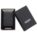 Zippo Lighter - Tone on Tone Black Matte Zippo Zippo   