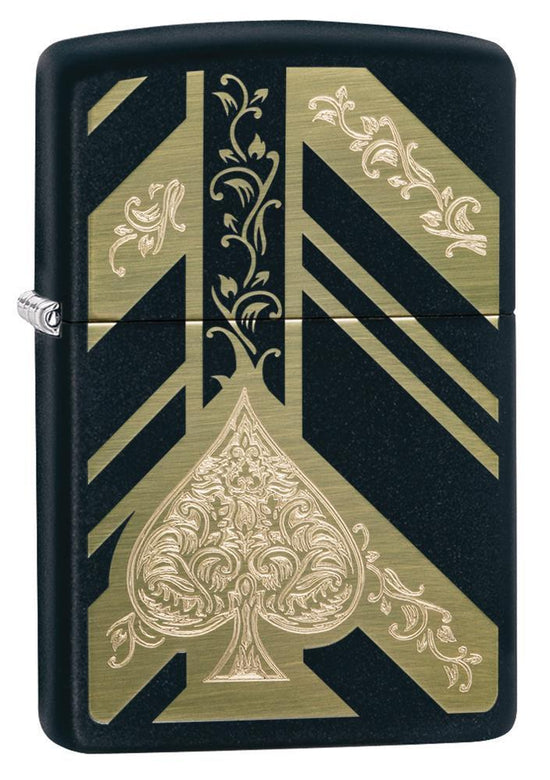 Zippo Lighter - Ace of Spades Black Matte