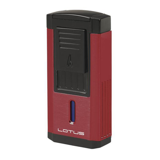 Lotus Lighter Duke L60 Tiple Flame Lighter w/ Cutter Lighter Lotus Red & Black  