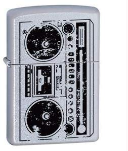 Zippo Lighter - Boombox Satin Chrome