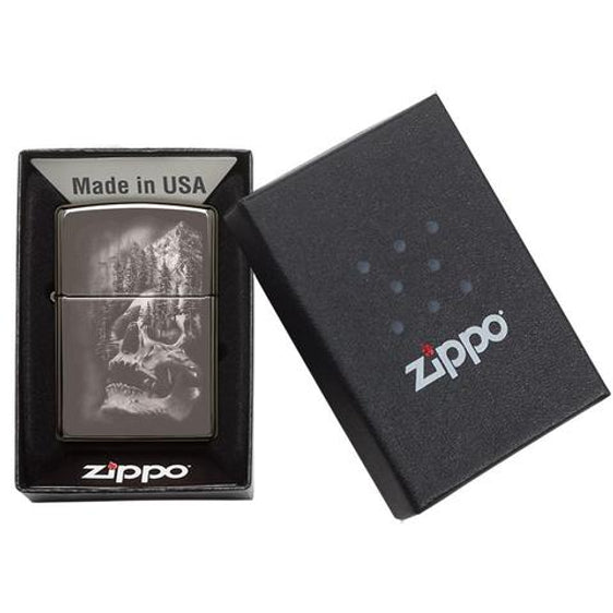 Zippo Lighter - Skull Mountain Design Zippo Zippo   