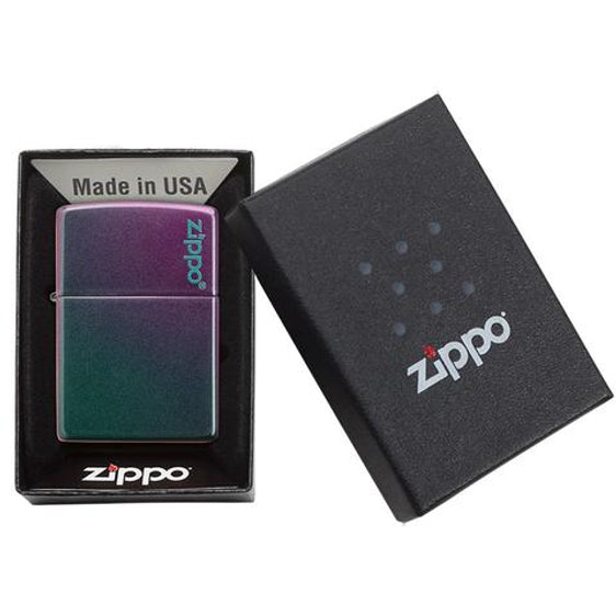 Zippo Lighter - Classic Iridescent Zippo Logo Zippo Zippo   