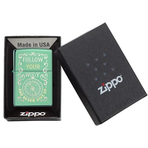 
Zippo Lighter - Follow Your Way Design