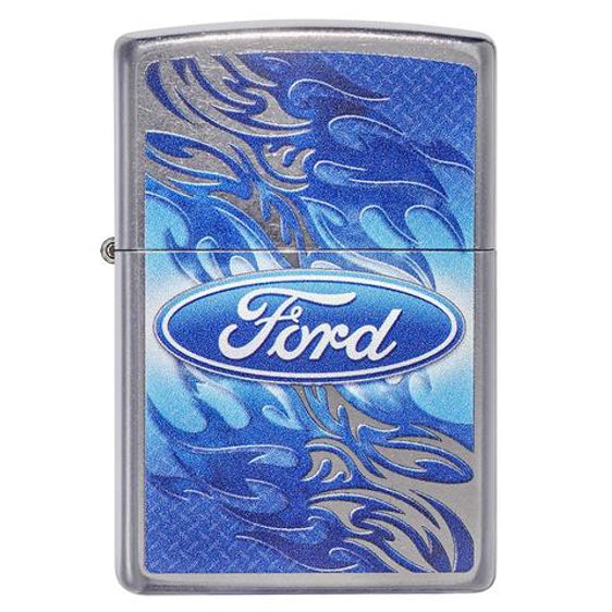 Zippo Lighter - Ford Blue Flames Zippo Zippo   