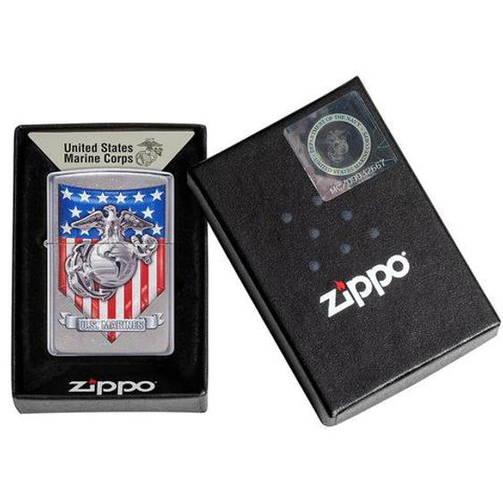 Zippo Lighter - U.S. Marine Eagle on Globe Zippo Zippo   