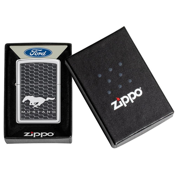 Zippo Lighter - Ford Mustang Grill Logo Zippo Zippo   