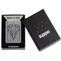 Zippo Lighter - Eagle Shield Emblem Street Chrome Design Zippo Zippo   