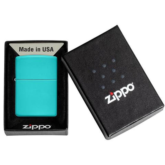 Zippo Lighter - Classic Flat Turquoise Zippo Zippo   