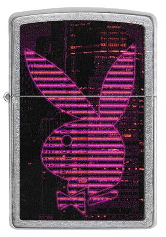 Zippo Lighter - Playboy Neon Pink Stripes
