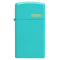 Zippo Lighter - Slim Flat Turquoise w/ Zippo Logo Zippo Zippo   