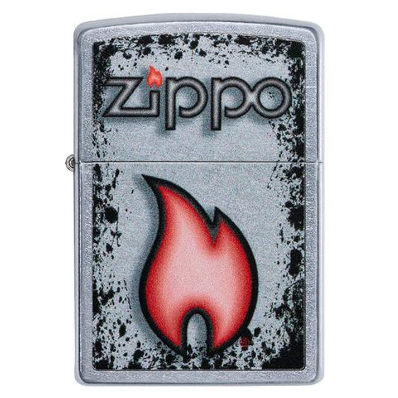 Zippo Lighter - Charcoaled Edged Eternal Flame Design Zippo Zippo   