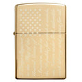 
Zippo Lighter - Pledge of Allegiance Design High Polish Brass