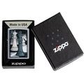 Zippo Lighter - Chess Game Street Chrome Design Zippo Zippo   
