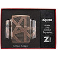 Zippo Lighter - Armor Antique Copper Zippo Zippo   