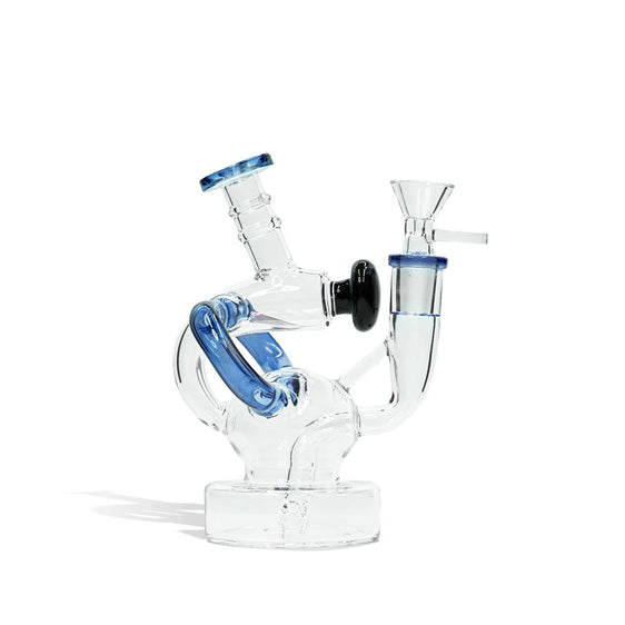 
6IN Recycler Oil Rig With 14MM Bowl Blue