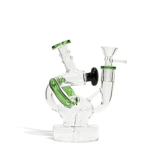 
6IN Recycler Oil Rig With 14MM Bowl - Green