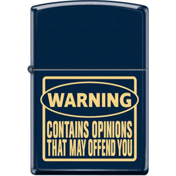 Zippo Lighter - Warning Contain Opinions Zippo Zippo   