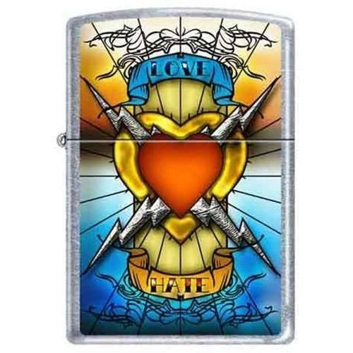 Zippo Lighter - Love/Hate Tattoo