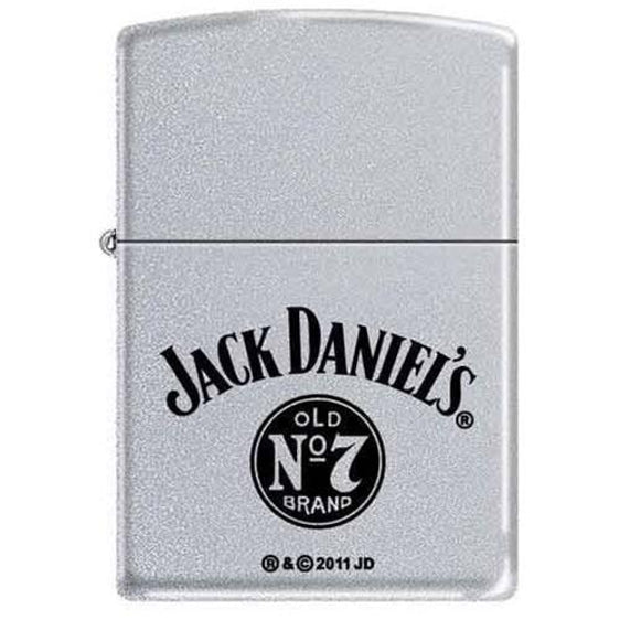 Zippo Lighter - Jack Daniel's Old No 7  Satin Chrome Zippo Zippo   